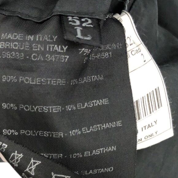 PRADA 52L US XL Mens Black Jacket 3 Button Front Long Classic Flawed Imperfect - Picture 8 of 12